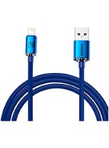 Baseus - Krystalstrålende USB-til-Lightning-kabel, 2.4A, 2m (blå)