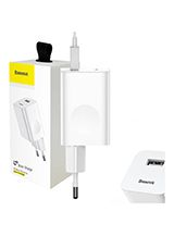 Baseus - Hurtigoplader til opladning af USB-enheder - Hvid
