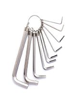Nøglesæt med sekskantede nøgler 1.5-10mm Deli Tools EDL3100 (sølv)