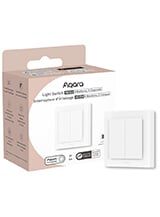 Aqara - Light Switch H2 - EU (4 Knapper, 2 Kanaler) - Firedobbelt smart lyskontakt