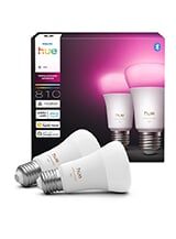 BLACK WEEK - E27 - Philips Hue Color and White Ambiance 810lm LED pære 2-pak (NY 2025 MODEL)