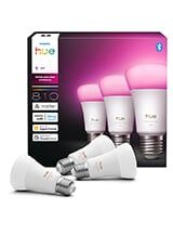 BLACK WEEK - E27 - Philips Hue Color and White Ambiance 810lm LED pære 3-pak (NY 2025 MODEL)