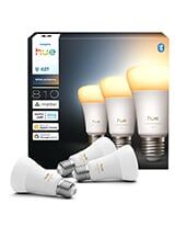 BLACK WEEK - E27 - Philips Hue White Ambiance 810lm LED pære 3-pak (NY 2025 MODEL)