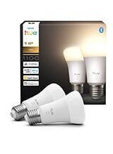 E27 - Philips Hue White 1100LM LED pære 2-pak (NY 2025 MODEL)