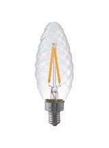 E14 - SPL Twisted Candle - Klar - 120lm - 2200K - CRI 95 - Dæmpbar