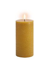 SOMMERUDSALG - Uyuni - LED Bloklys - Curry Yellow - Rustic - 7,8x15,2 cm