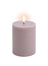 Uyuni - LED Bloklys - Light lavender - Rustic - 7,8x10,1 cm