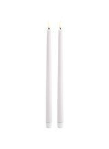 SOMMERUDSALG - Uyuni - LED Kronelys - Slim - Nordic Hvid - Smooth - 2-pak - 2,3x32 cm