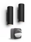 Philips Hue Appear Væglampe - Up/Down - Sort x 2 + Outdoor motion sensor