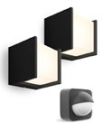 Philips Hue Fuzo Væglampe - 2-pak + Outdoor Motion Sensor