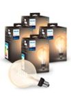 Philips Hue LED pære - E27 Filament Globe 12,5cm - 4-pak