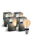 Philips Hue LED pære - E27 Filament Spiral - 4-pak