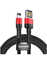Baseus - Dobbelt USB Lightning kabel 2,4A 1m (Sort+Rød)