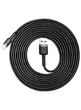 Baseus - Langt USB lynkabel 2A 3m (Sort+Grå)