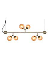 BLACKWEEK - EFTERÅRSUDSALG - Halo Design - Atom Mini Horisontal Pendel - Antik Messing/Amber - L: 80cm