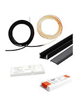 LED Sæt Til Akustikpaneler - 3 x 240cm - Komplet - Sort - ZigBee