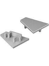 Endestykker til CORNER12.v2 - Sølv - 20 stk