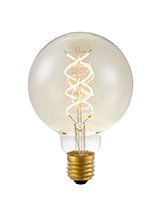 E27 - SPL FleX Double Helix - Amber - Ø:95mm - 2000K - CRI 80 - Dæmpbar